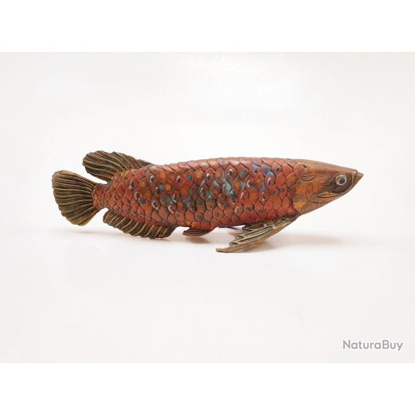 Bergmann Sculpture sign�e Grand poisson Carpe ko� 28 cm Bronze de Vienne
