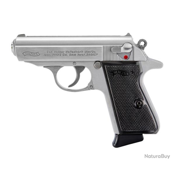 PISTOLET PIST PPK/S WALTHER CAL 380 ACP, 7 COUPS - INOX