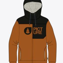 Sweat Zipp&eacute; Homme Picture "BASEMENT PLUSH ZIP HOODIE" L Camel