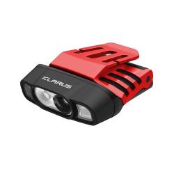 Klarus HC3 PRO Rouge  - Lampe frontale clip-on &agrave; d&eacute;tecteur de mouvement