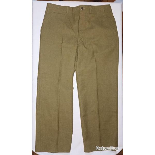 Pantalon moutard M-37 guerre US Army trousers serge wool 1941 WW2