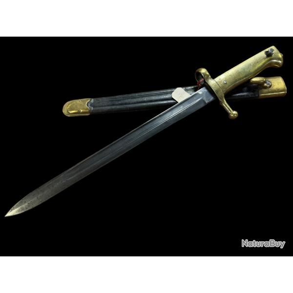 superbe et rare ba�onnette italienne mod�le 1870/87/16 poign�e laiton.