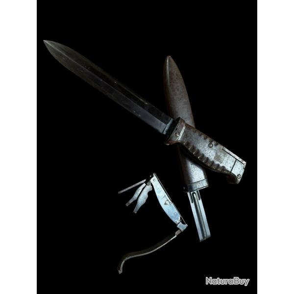 rare ba�onnette soudanaise pour air 15 armalite avec outils dans les plaquettes interarmco allemagne