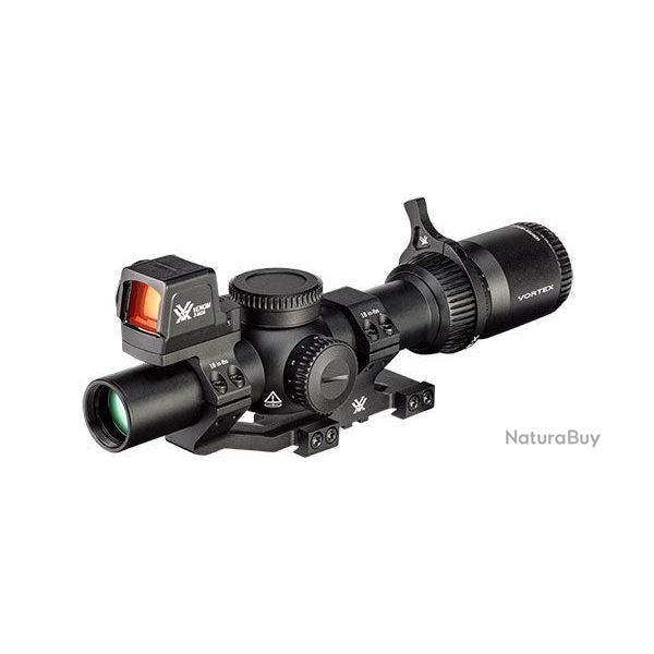 VORTEX PACK VENOM 1-6X24 + POINT ROUGE VENOM 3 MOA + MONTAGE MONOBLOC 30 MM