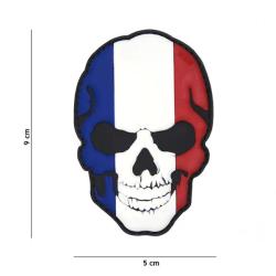 Patchs Symboliques France 3D - Dos Velcro T&ecirc;te de mort