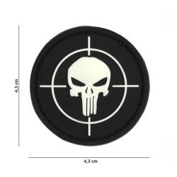 Patchs Punisher 3D - Dos Velcro Cible