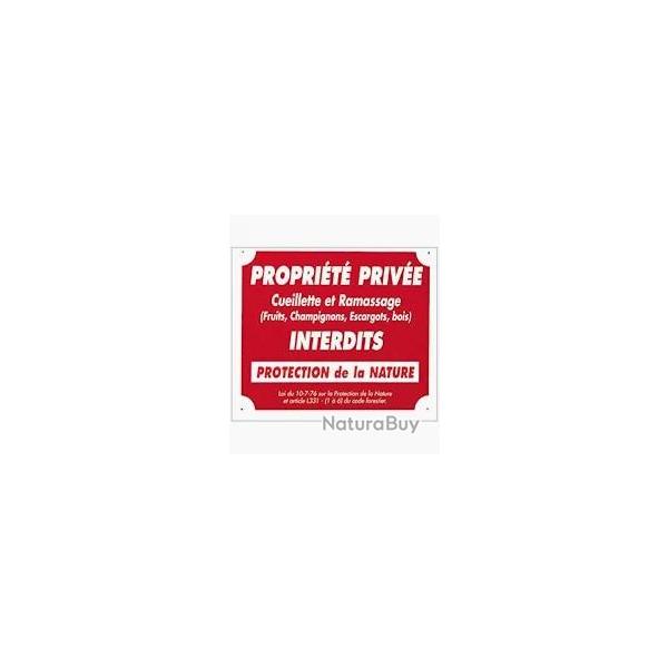 Panneau "Propri�t� priv�e cueillette et ramassage Interdits" en alu 25x30