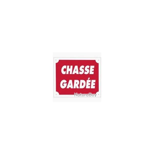 Panneau "chasse gard�e " en alu 30x25cm