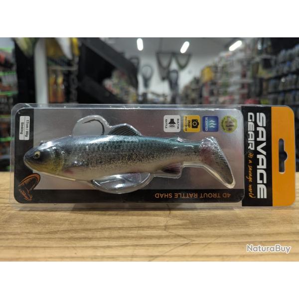 Savage Geart 4D TROUT RATTLE SHAD 17cm 80gr Green silver