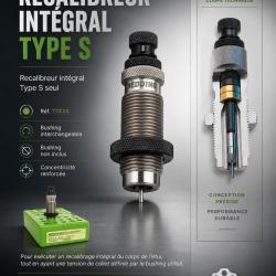 22-250 R - Recalibreur int&eacute;gral Type S Redding - outil seul &agrave; bushing