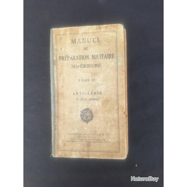 Manuel de Pr�paration Militaire Sup�rieure Artillerie 1939 WW2