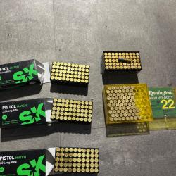ENCHERES 1� - 272 MUNITIONS 22LR - SK PISTOL MATCH / ELEY / REMINGTON