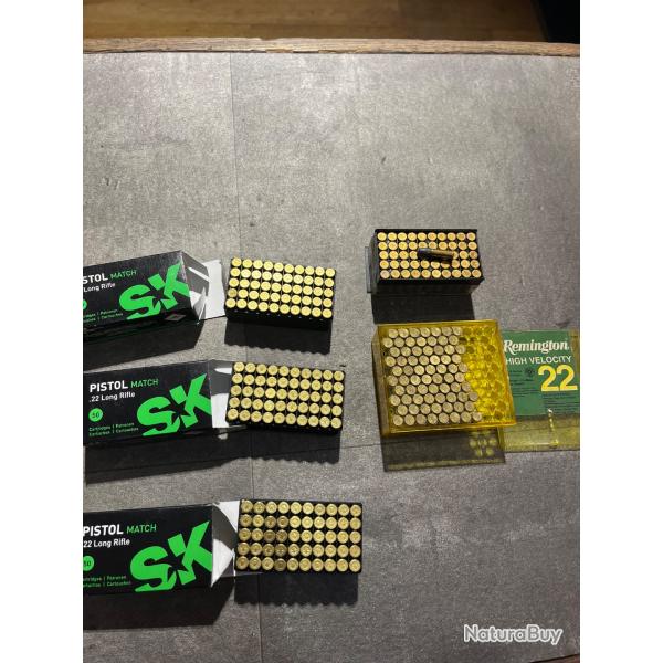 ENCHERES 1� - 272 MUNITIONS 22LR - SK PISTOL MATCH / ELEY / REMINGTON