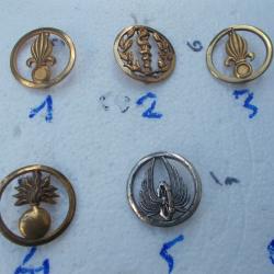 lot d'insignes b&eacute;ret de l'arm&eacute;e de terre,tres bon &eacute;tat