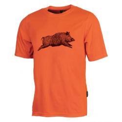 TREELAND T-SHIRT ENFANT ORANGE FLUO SANGLIER 12 ans