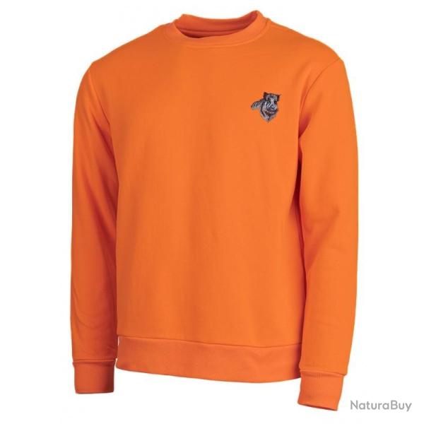 TREELAND SWEAT ORANGE FLUO SANGLIER 14 ans