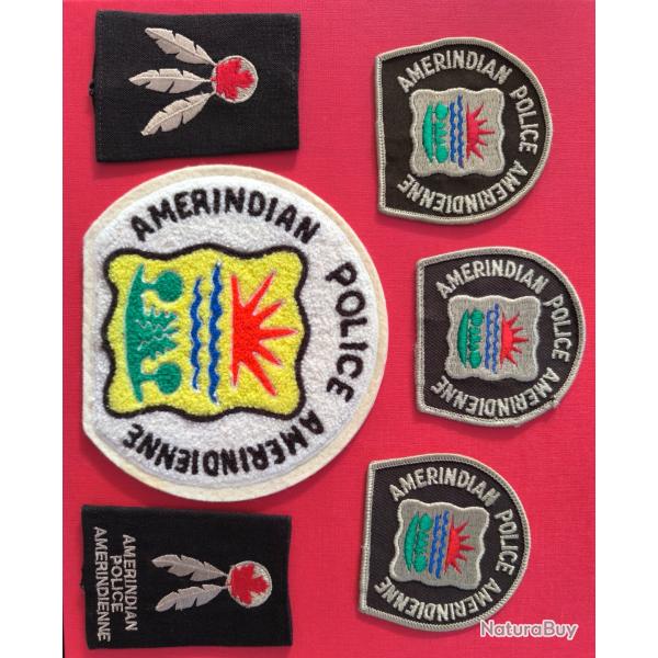 LOT �CUSSONS POLICE AM�RINDIENNE DU CANADA QU�BEC 1 indien