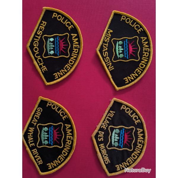 LOT �CUSSONS POLICE AM�RINDIENNE DU CANADA QU�BEC 2 indien