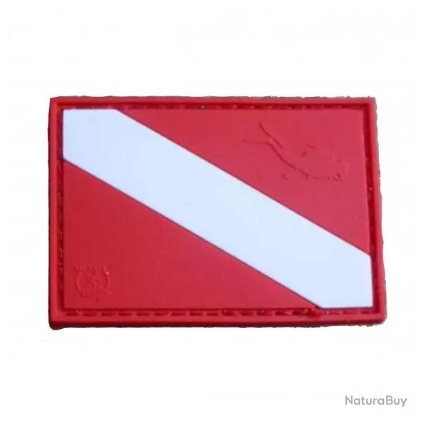 �cusson drapeau des plongeurs en caoutchouc 3D JTG