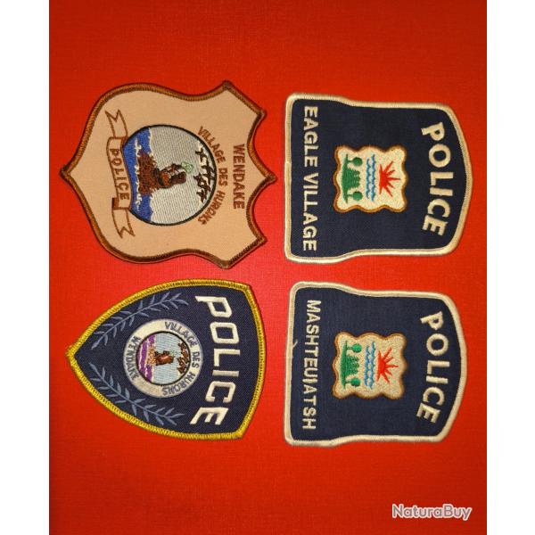 LOT �CUSSONS POLICE AM�RINDIENNE DU CANADA QU�BEC 7 indien