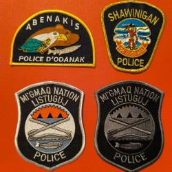 LOT &Eacute;CUSSONS POLICE AM&Eacute;RINDIENNE CANADA QU&Eacute;BEC 8 indien