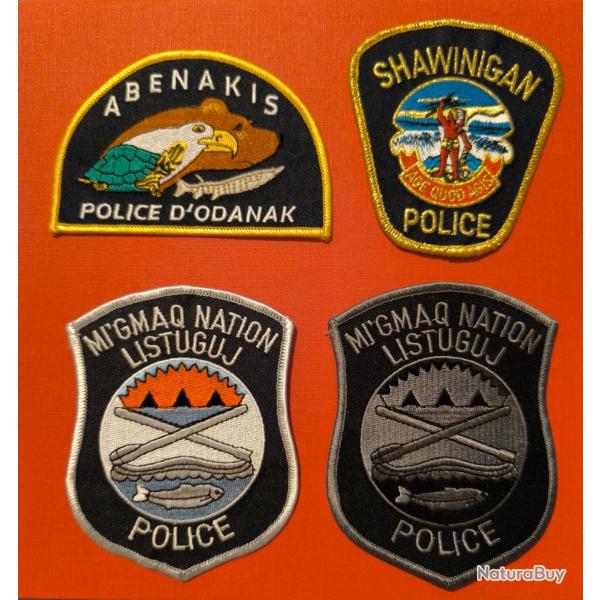 LOT �CUSSONS POLICE AM�RINDIENNE CANADA QU�BEC 8 indien