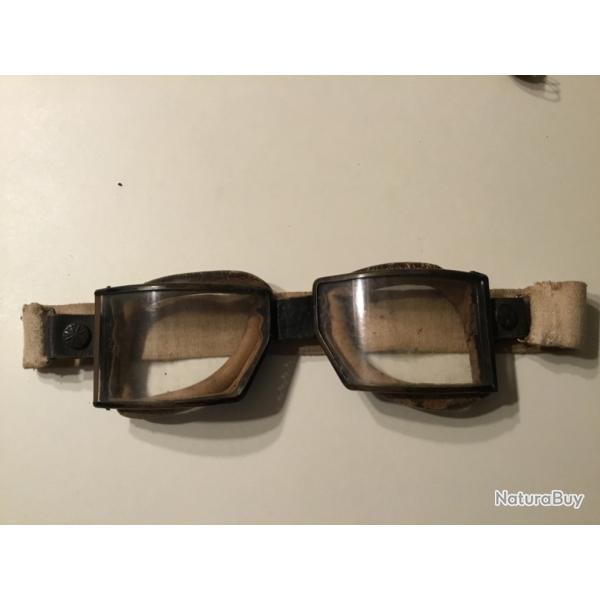 Anciennes lunettes de protection vintage / militaria - Aviateur & Moto ancienne