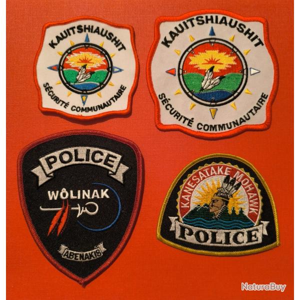 LOT �CUSSONS POLICE AM�RINDIENNE CANADA QU�BEC 10 indien