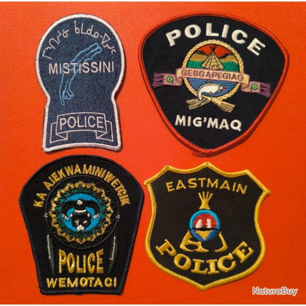 LOT �CUSSONS POLICE AM�RINDIENNE CANADA QU�BEC 11 indien