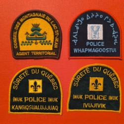 LOT &Eacute;CUSSONS POLICE AM&Eacute;RINDIENNE CANADA QU&Eacute;BEC 13 indien