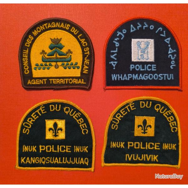LOT �CUSSONS POLICE AM�RINDIENNE CANADA QU�BEC 13 indien