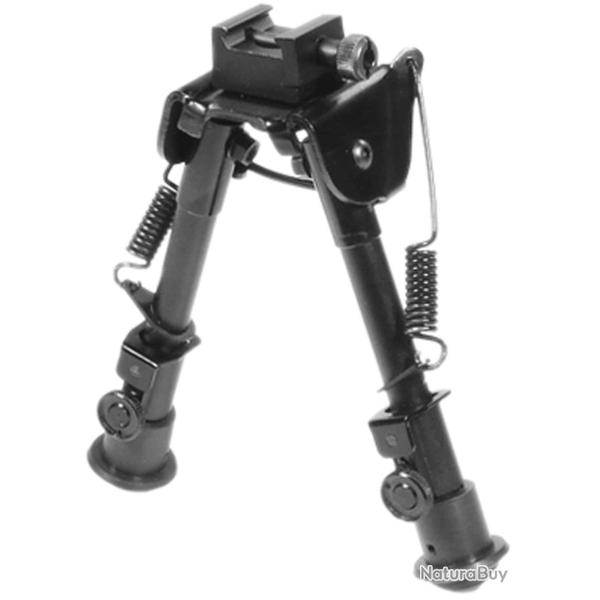 Bipied UTG m�tal Picatinny et grenadi�re r�glable 15,5 � 20 cm