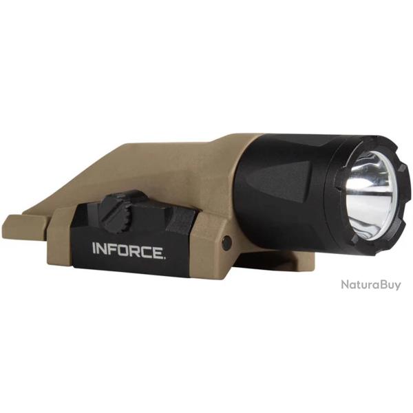 Lampe tactique INFORCE WML Gen 3 White 450 Lumens Rail 21mm - Noir / FDE - FDE