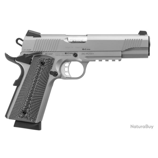 Pistolet TISAS ZIG PC 1911 Inox 5" .45 ACP