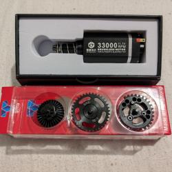 Moteur brushless 33k + engrenage ajour&eacute; shs 16:1