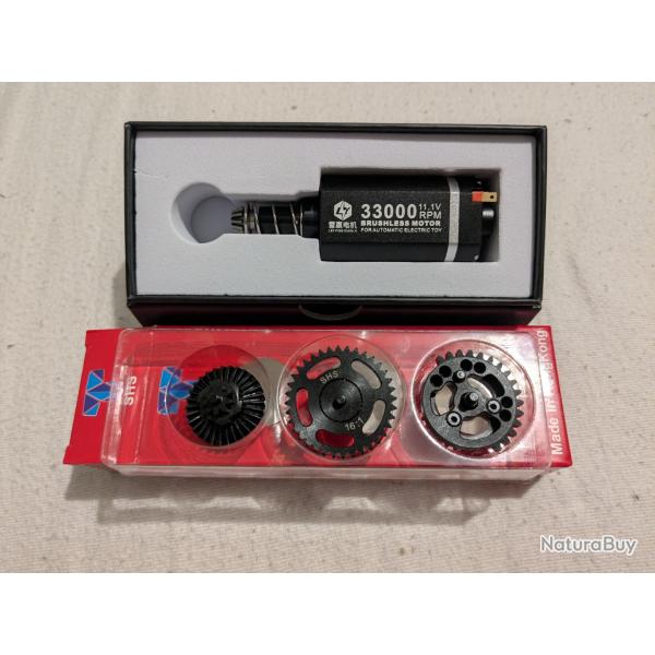 Moteur brushless 33k + engrenage ajour� shs 16:1