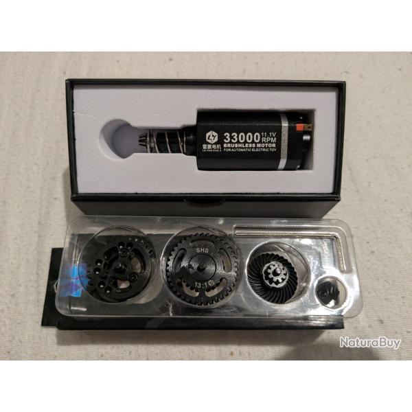 Moteur brushless 33k + engrenage shs h�lico�daux 13:1