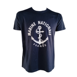T-shirt Marine Nationale - 100% coton 190 g/m&sup2; - Reproduction ann&eacute;es 80 - S