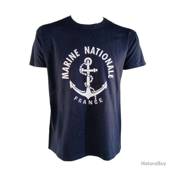 T-shirt Marine Nationale - 100% coton 190 g/m� - Reproduction ann�es 80 - S