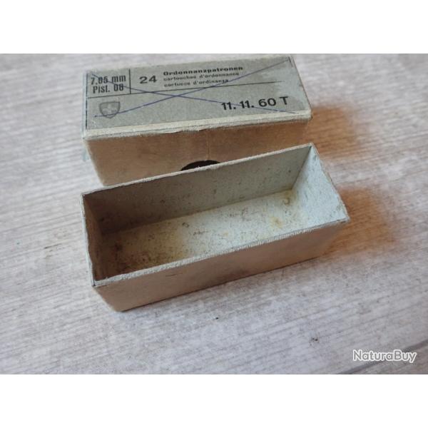 Boite munitions vide pour 7,65 suisse pour P06