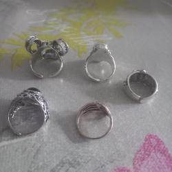 5 bagues biker, gothiques dont 4 sont ajustables