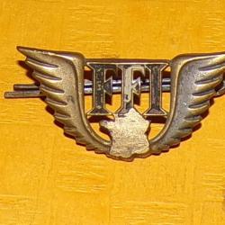 Forces Fran&ccedil;aises de l'Int&eacute;rieur, insigne g&eacute;n&eacute;ral, peint, matricul&eacute; , FABRICANT A.B EDITIONS   ,  HO