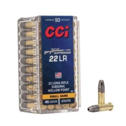 Munitions CCI cal.22lr small game suppressor hollow point hp subsonic par 250