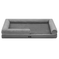 Panier pour chien orthop&eacute;dique canap&eacute; lit pour animaux rembourrage moelleux bords rehauss&eacute; housse a