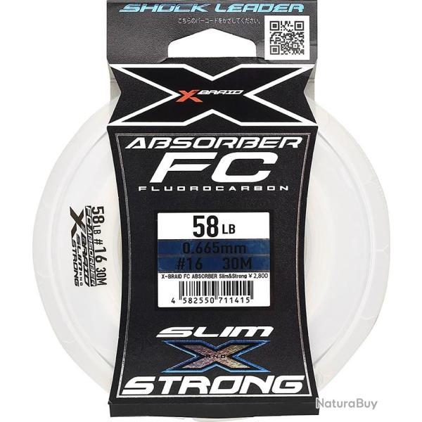 Fluorocarbone X Braid X021 FC Absorber Slim Strong 30m 30m 66Lb