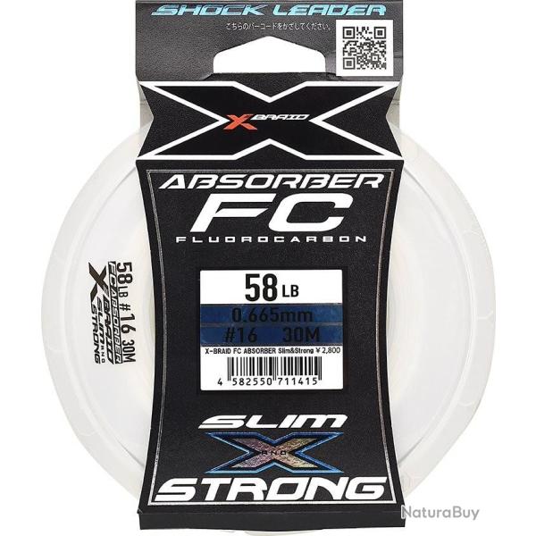 Fluorocarbone X Braid X021 FC Absorber Slim Strong 30m 30m 77Lb