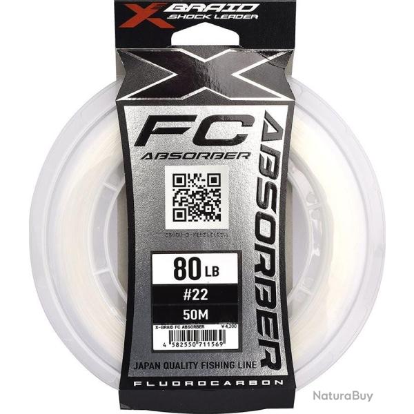 Fluorocarbone X Braid X023 FC Absorber 50m 50m 130Lb