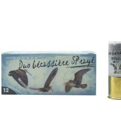 Duo B&eacute;cassi&egrave;re SP ray&eacute; 34 12/70 N&deg;8/10 BJ cal12 cartouche jocker special ray&eacute;