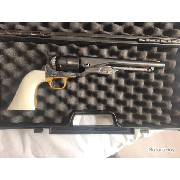 Revolver poudre noire calibre 44 Colt 1860 army, remington 1858 texas