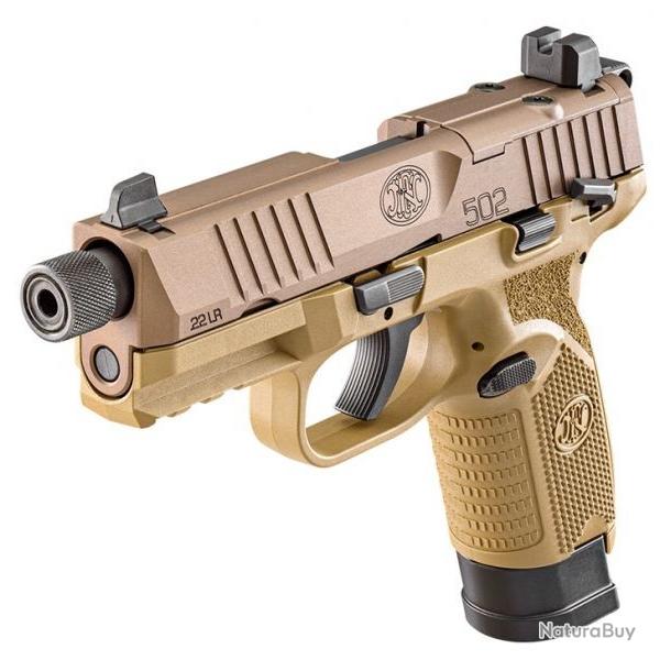 Pistolet FN HERSTAL 502 Tactical FDE cal.22Lr